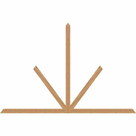 Ekena Millwork Saratoga Timber Gable Bracket, Western Red Cedar, 108"W x 72"H x 1 1/2"D x 3 1/2"F, 16/12 Pitch GBW108X72X0204SAR00SWR